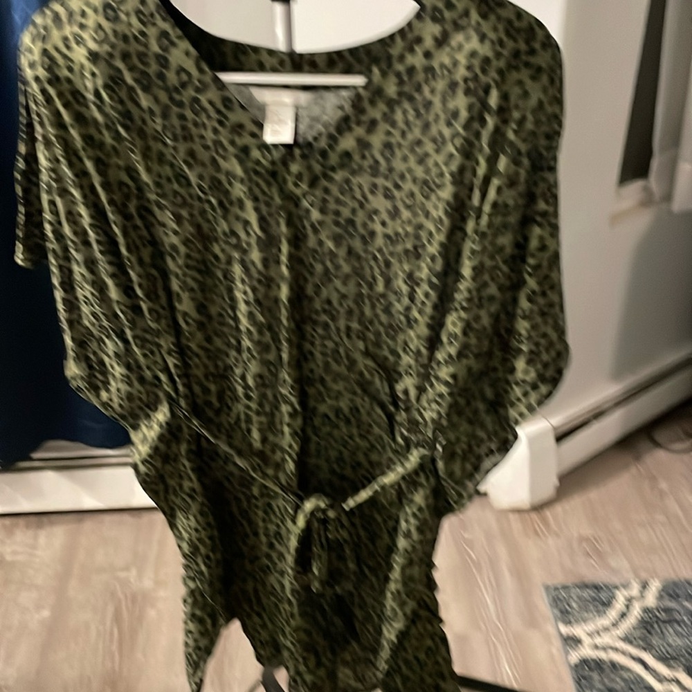 H&M batwing belted tunic